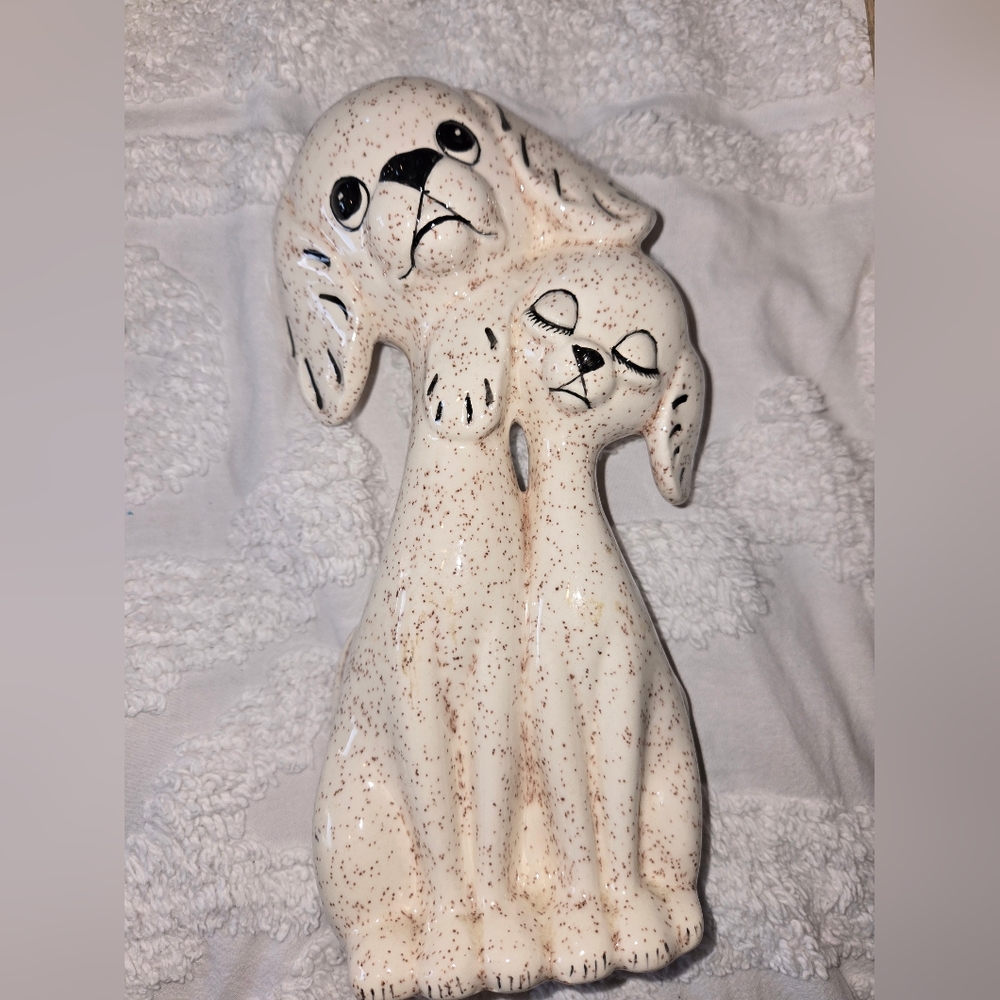 Vintage MCM Speckled Ceramic Dog Figurine Good Used Condition - Picture 8 of 8